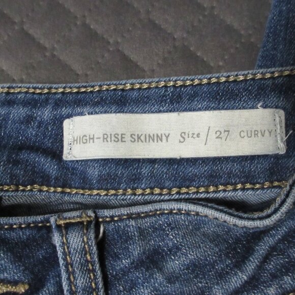 Anthropologie Pilcro Letterpress High Rise Curvy Skinny Jeans 27 - Picture 8 of 14